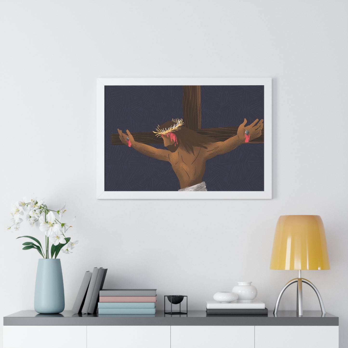 The Son of Man Premium Framed