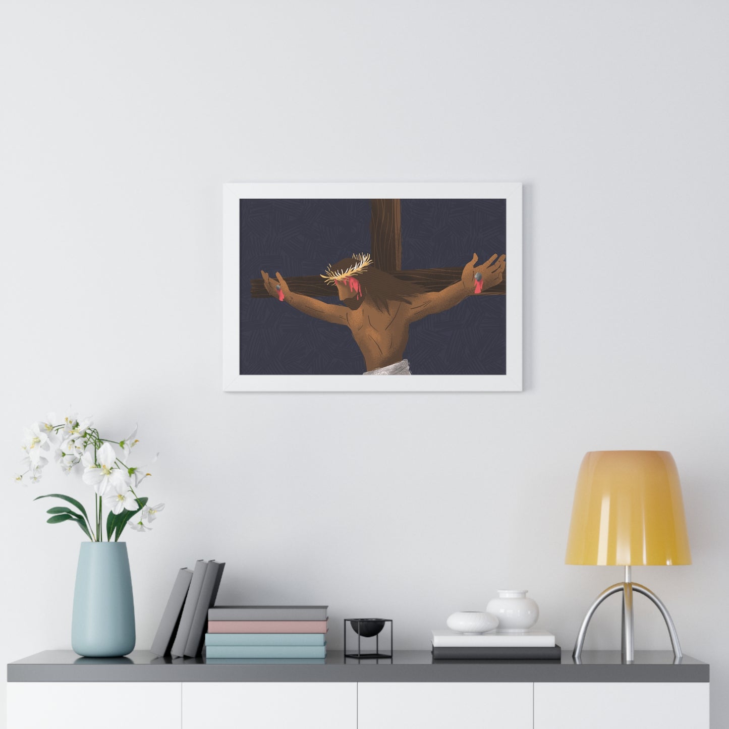 The Son of Man Premium Framed